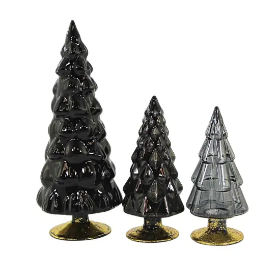 Cody Foster 7.0 Inch Small Hue Tree Black Set / 3 Halloween Decorative Tree Set , Halloween Decor Decorate Decor Mantle Halloween {3}