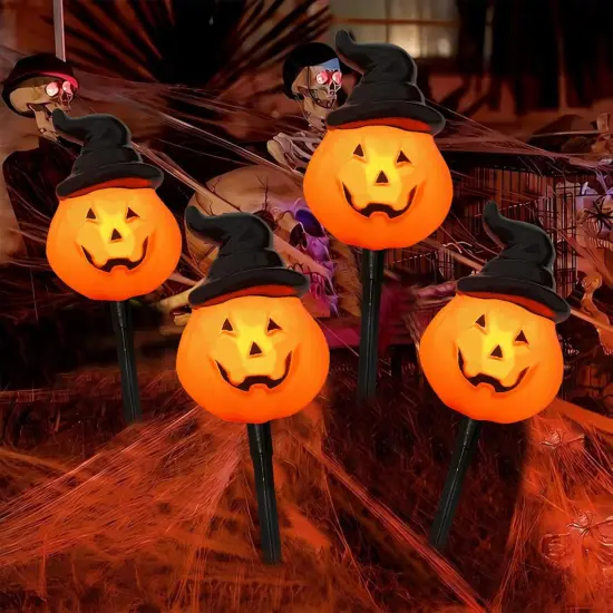 4 Pack Pumpkin Hat - Outdoor String Light {1}