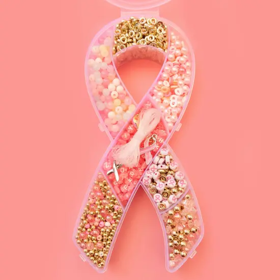 Susan G. Komen Breast Cancer Awareness Pink Ribbon & Letter Bead Box {5}