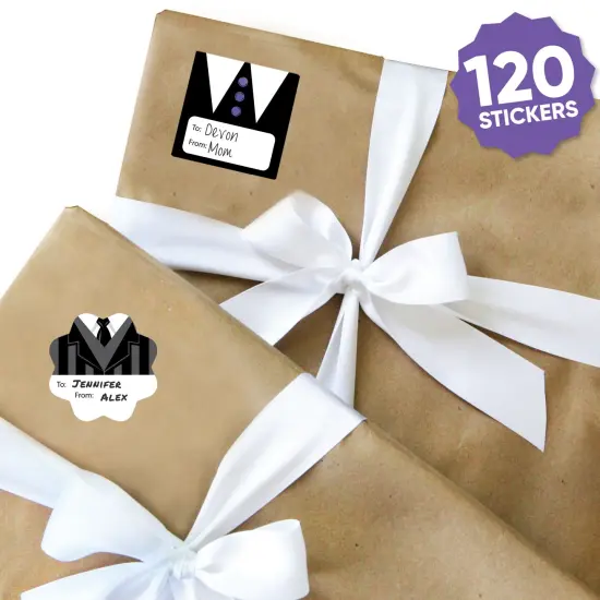 Big Dot of Happiness Goth Girl Assorted Halloween or Gothic Birthday Party Gift Tag Labels, To and From Stickers - 12 Sheets - 120 Stickers {3}