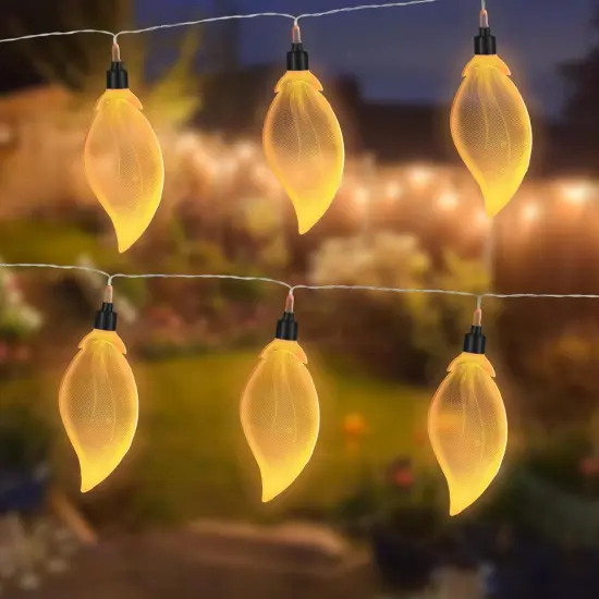 Leaf String Light for Halloween Decoration - Warm 2Pack {1}