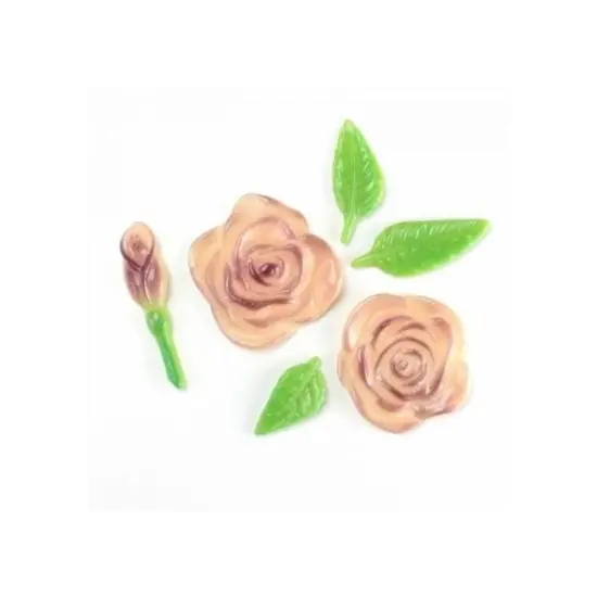 10&rdquo; x 7.5" x 1.5" Roses and Leaves Frit Casting Glass Fusing Kiln Mold {2}