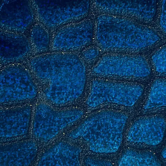 1 Yard Giraffe Stretch Velvet Hologram Fabric 60 Inches Width Black Silver {7}