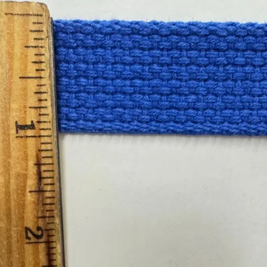 1" Cotton Webbing - 10 Continuous Yards - Made in USA! Royal {2}