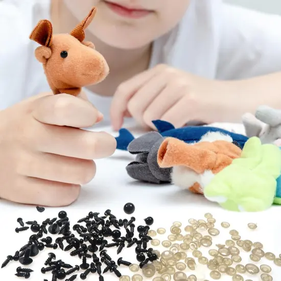 200pcs Crochet Safety Eyes and Noses with Washers (6mm to 14mm) {4}