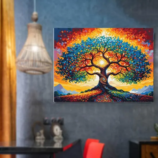 Tree of Life Paint by Numbers Kit for Adults - 12X16 Inches {3}