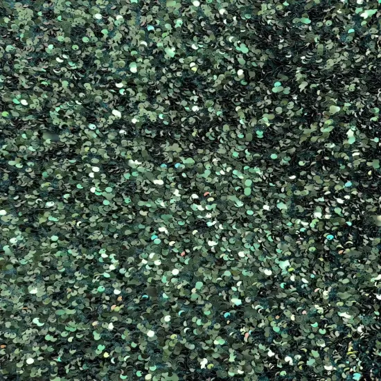1 Yard Sequins Embroidered Stretch Velvet Rodeo Fabric Hunter Green {1}