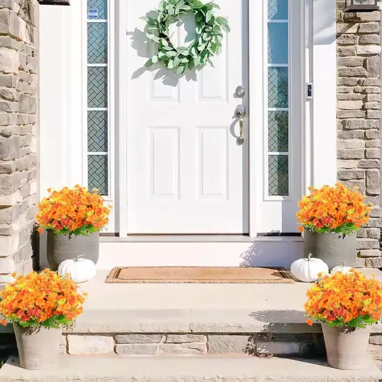 6PCS Artificial Fake Fall Flowers for Outside {4}