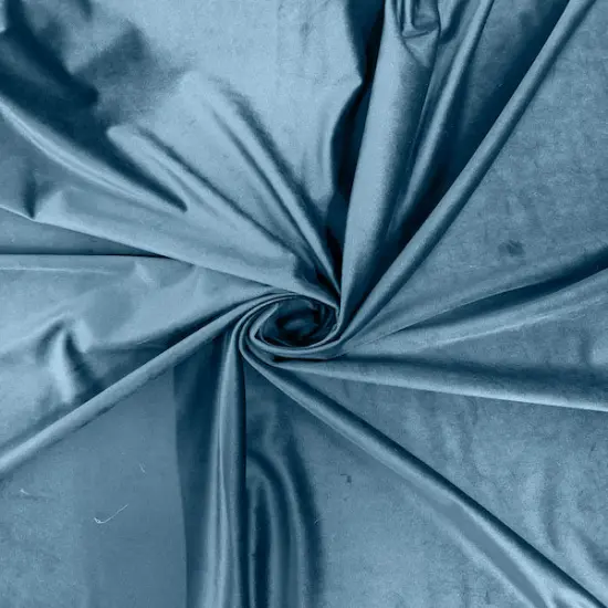 1 Yard Royale Velvet Fabric for Upholstery Drapery Home Decor Crafts 60 Inches Width Denim Blue {1}