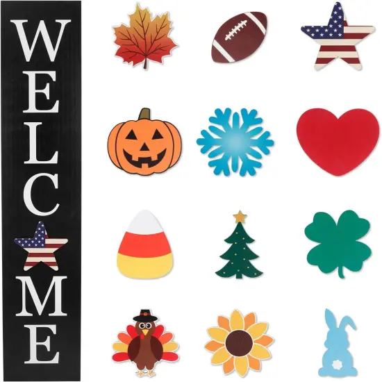 Interchangeable Welcome Sign for Front Porch- 45"X9" {1}