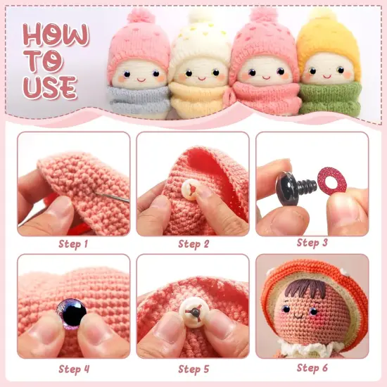 64 Set Glitter Safety Eyes - 18mm {2}