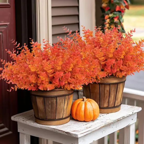 8 Bundles Fall Artificial Eucalyptus Stems {3}