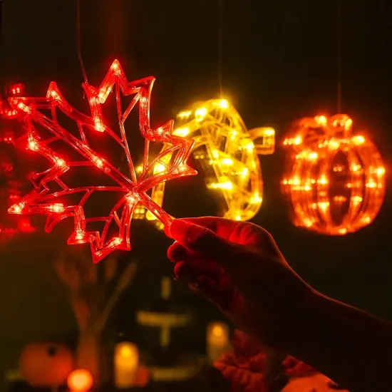 Thanksgiving Decorations Acorn Maple Leaves Pumpkin LED Lights {2}