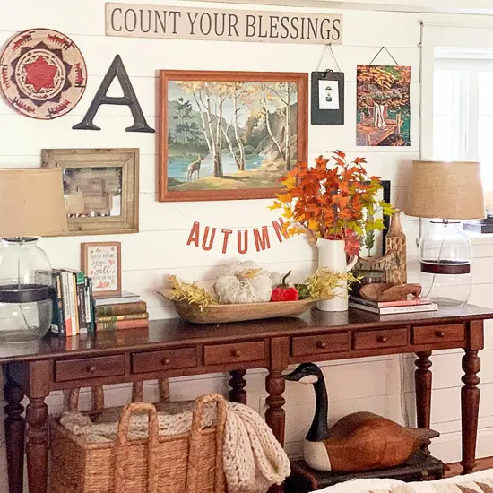 4Pcs Artificial Fall Maple Leaves Branches {5}