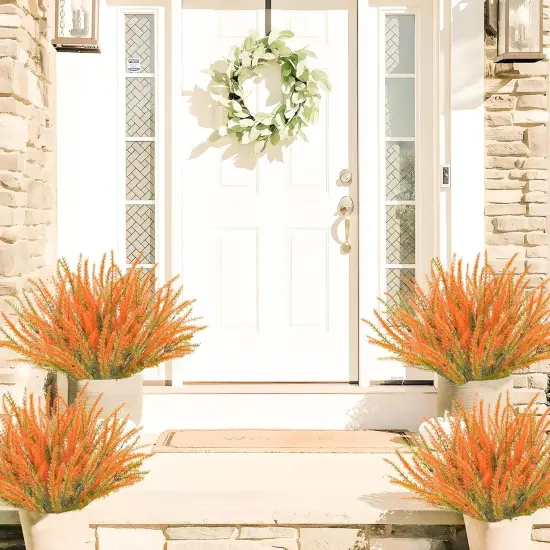 10 Pcs Fall Flower Bushes - Warm Orange {4}