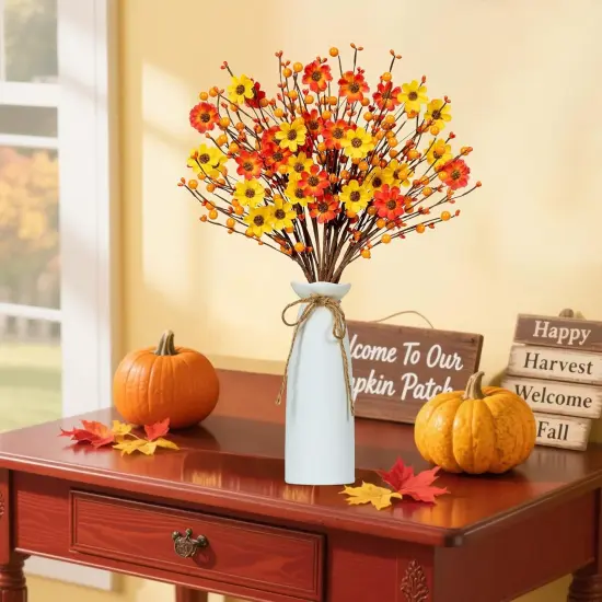 12PCS Fall Floral Picks - 17 Inch {3}