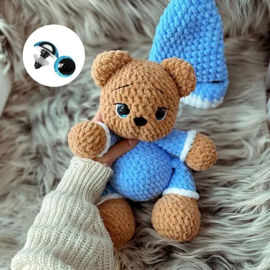 64 Pcs Glitter Safety Eyes 30mm (8 Colors) {3}