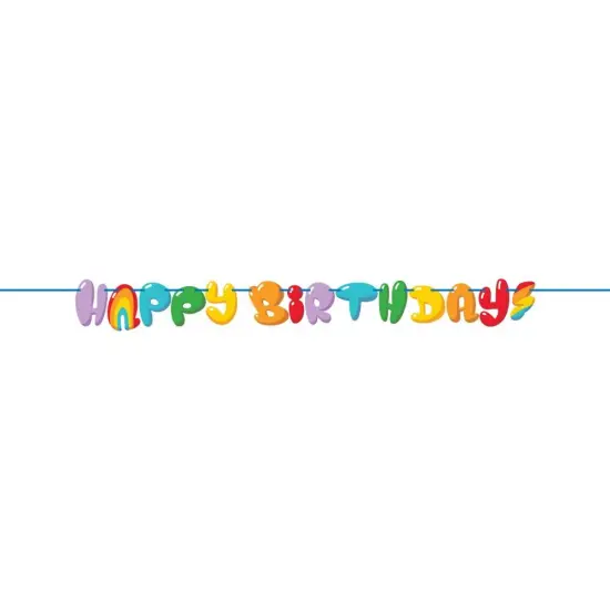 Bubbly Birthday Letter Banner (1/Pkg) {1}