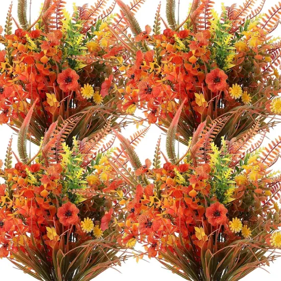 24 Pcs Fall Artificial Flowers Plants {2}