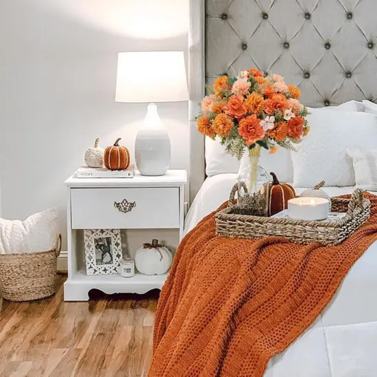 4 Bundles Artificial Fall Flowers - Chrysanthemum {4}