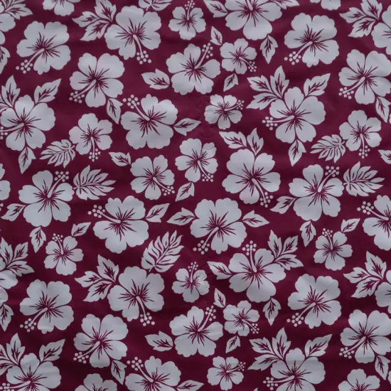 1 Yard Hibiscus Flower Polyester Fabric For Apparel Sewing And Tropical Craft Projects 60 Inch Red {3}
