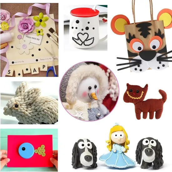 830pcs Round Black Plastic Doll Amigurumis Eyes {5}