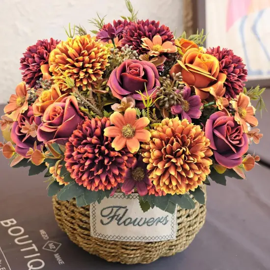 3 Pcs Artificial Fall Flowers {4}