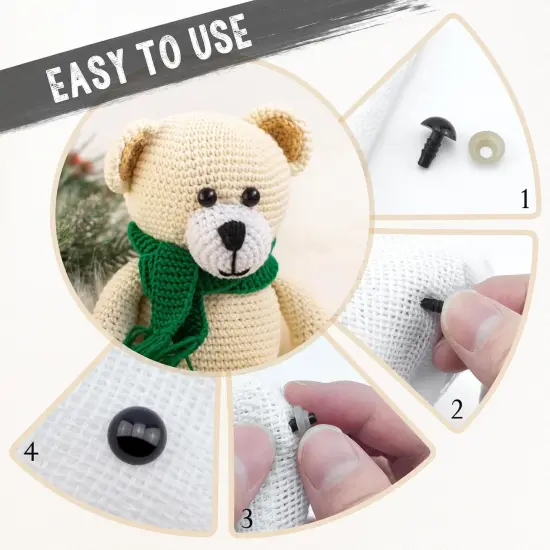 100 PCS Safety Eyes with Washers (6-12 mm) {3}