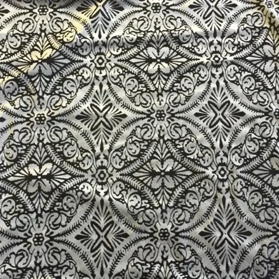 1 Yard Lili Damask Burnout Velvet Fabric for Apparel Crafts Costumes Fashion Decor 58 Inches Width Silver {1}