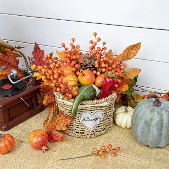 32 Pack Fall Floral Picks and Sprays - 6.5 Inch {4}