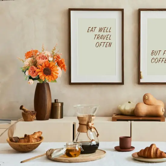 Artificial Fall Sunflowers - 14inch {5}