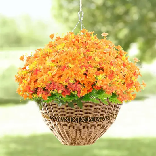 6PCS Artificial Fake Fall Flowers for Outside {3}