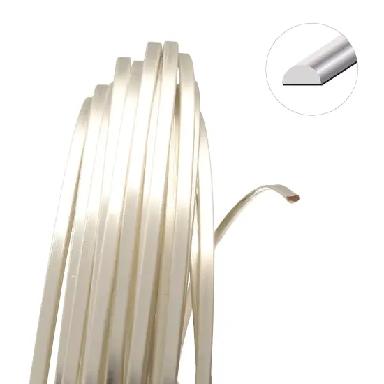The Beadsmith Half-Round Craft Wire - Medium Temper Beading Wire, Silver Color, 16 Gauge, 4 Yards {4}