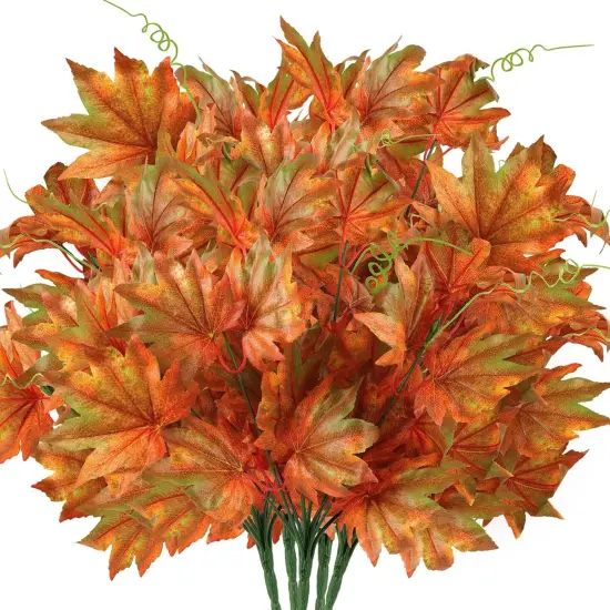 5PCS Artificial Fall Maple Bushes {1}