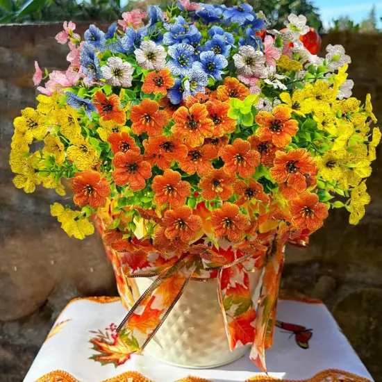 10PCS Artificial Fall Flowers {5}