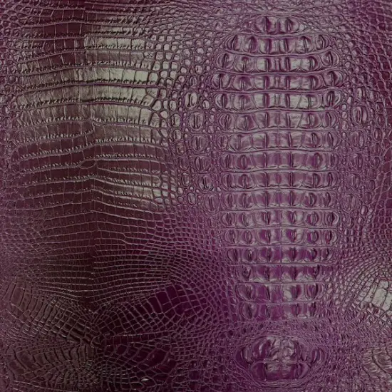 1 Yard 3D Embossed Gator Faux Leather Vinyl Fabric Durable Upholstery Handbags 56" Width Purple II {1}