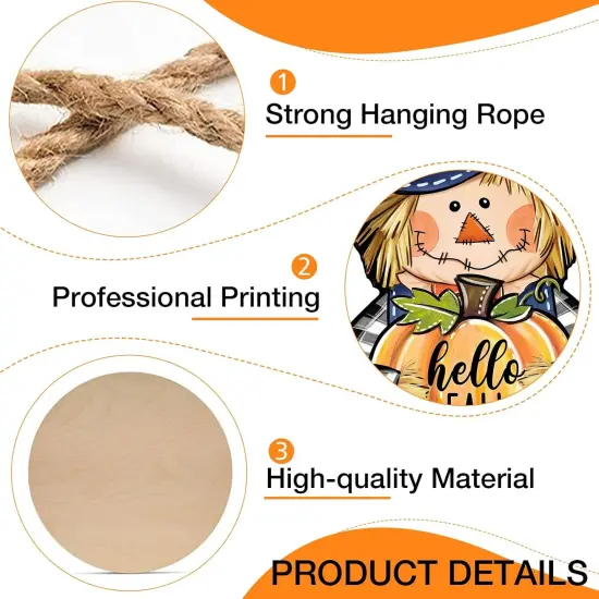 Hello Fall Scarecrow Front Door Sign {2}