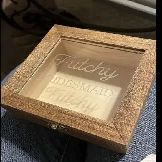 10 pc Set Unfinished Wood Craft Box with Window for Arts, Crafts and Birthday Party Favor DIY {5}