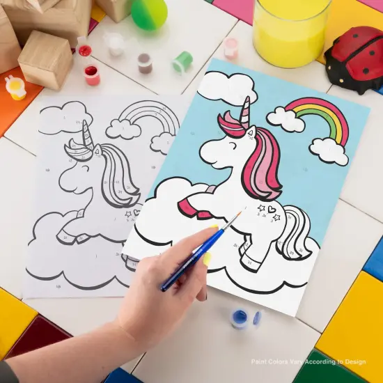 MFP24 | Painting by numbers&trade; Children's 10pc 8.75" x 11.75" Unicorn & Rainbow Painting Project {2}