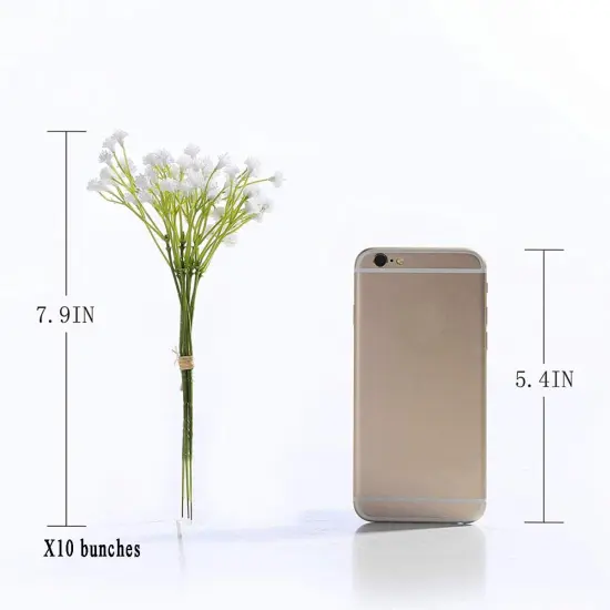 30PCS Fake Babys Breath Flowers Artificial White Flowers Gypsophila DIY Floral Bouquets Arrangement Wedding Home Decor {4}