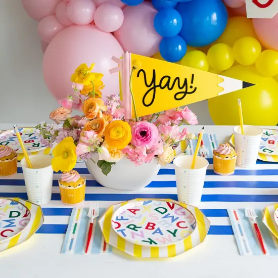 PALISADES BLUE SIGNATURE CABANA STRIPE TABLE RUNNER {5}