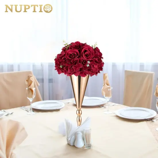 2 Pcs 11.8 inch Diameter Artificial Flower Ball Arrangement Bouquet Centerpiece {3}