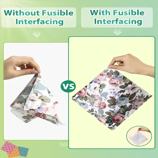 Woven Cotton Iron-On Fusible Interfacing: 10.6 inch X 10 Yards White Medium Weight 100% Cotton {4}