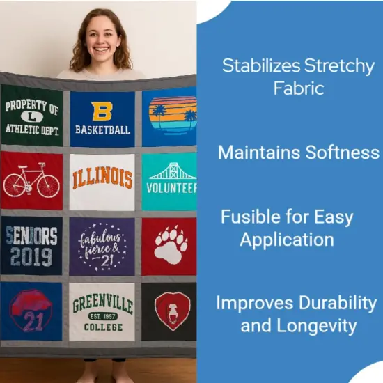 9" x 5 yd Fusible White 100% Cotton Woven Iron On Interfacing {2}