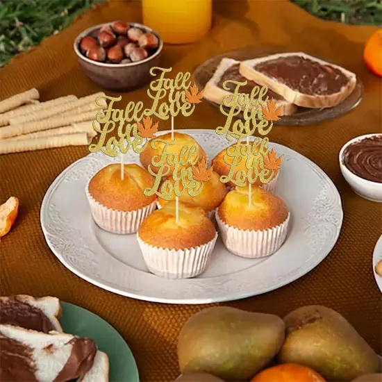 24 Pack Fall in Love Cupcake Toppers {4}