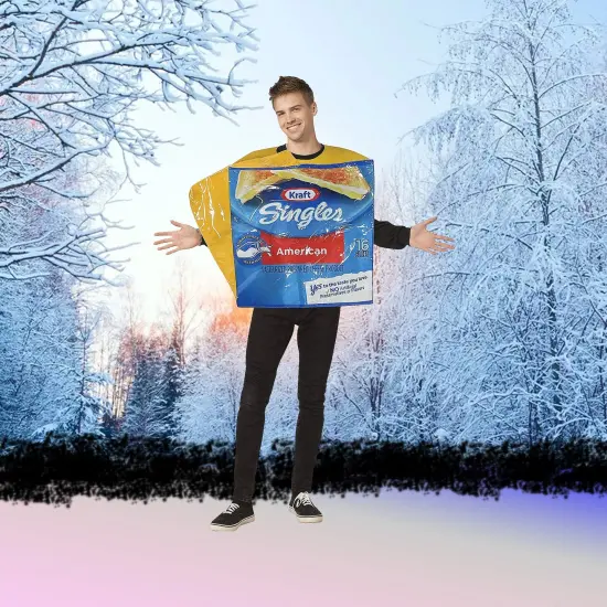 Kraft Singles Cheese Slice Adult Costume &ndash; Funny Food Outfit {4}