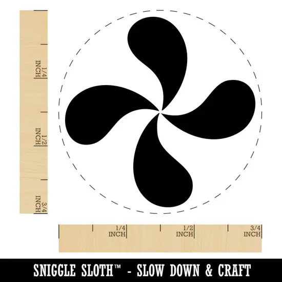 Simple Swirling Flower Self-Inking Rubber Stamp for Stamping Crafting Planners Red {1}