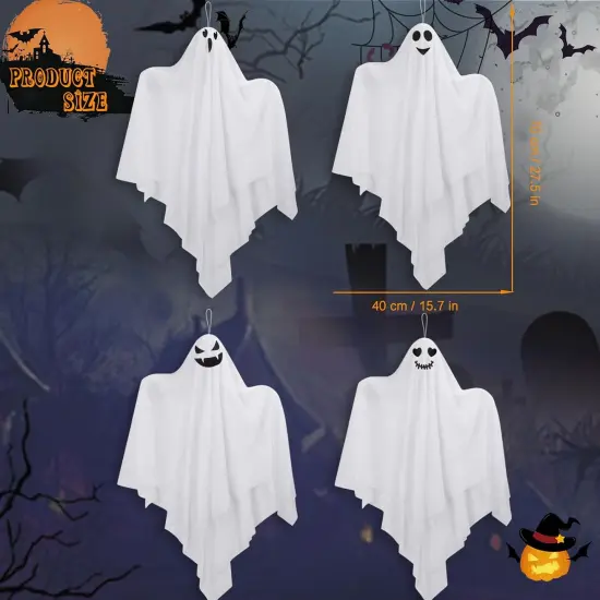 4 Pack Halloween Flying Ghosts Decorations {4}