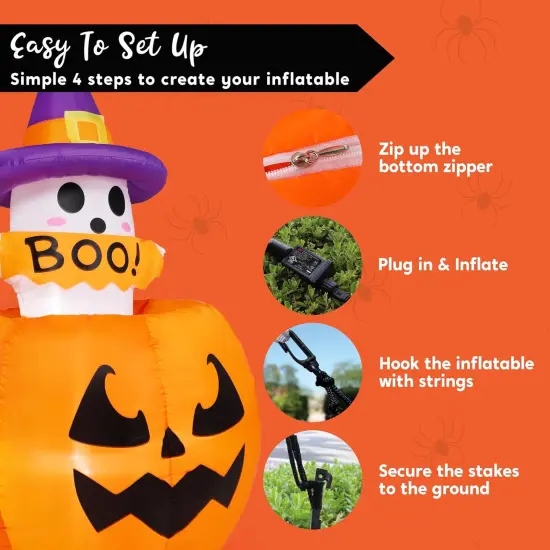 5ft Tall Halloween Animated Inflatables Outdoor Decorations {4}