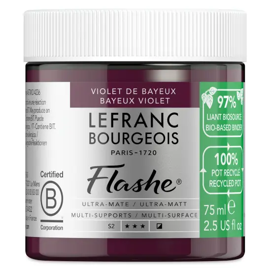 Lefranc Bourgeois Flashe Biobased Paint - Bayeux Violet, 75 ml {1}